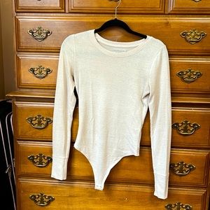 Abercrombie Soft AF Cozy Long sleeve Bodysuit - Beige / Neutral